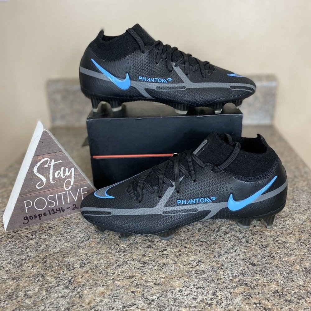 Nike Phantom GT2 Elite DF FG Soccer Cleats Black Mens Size 5 / Womens Size 6.5
